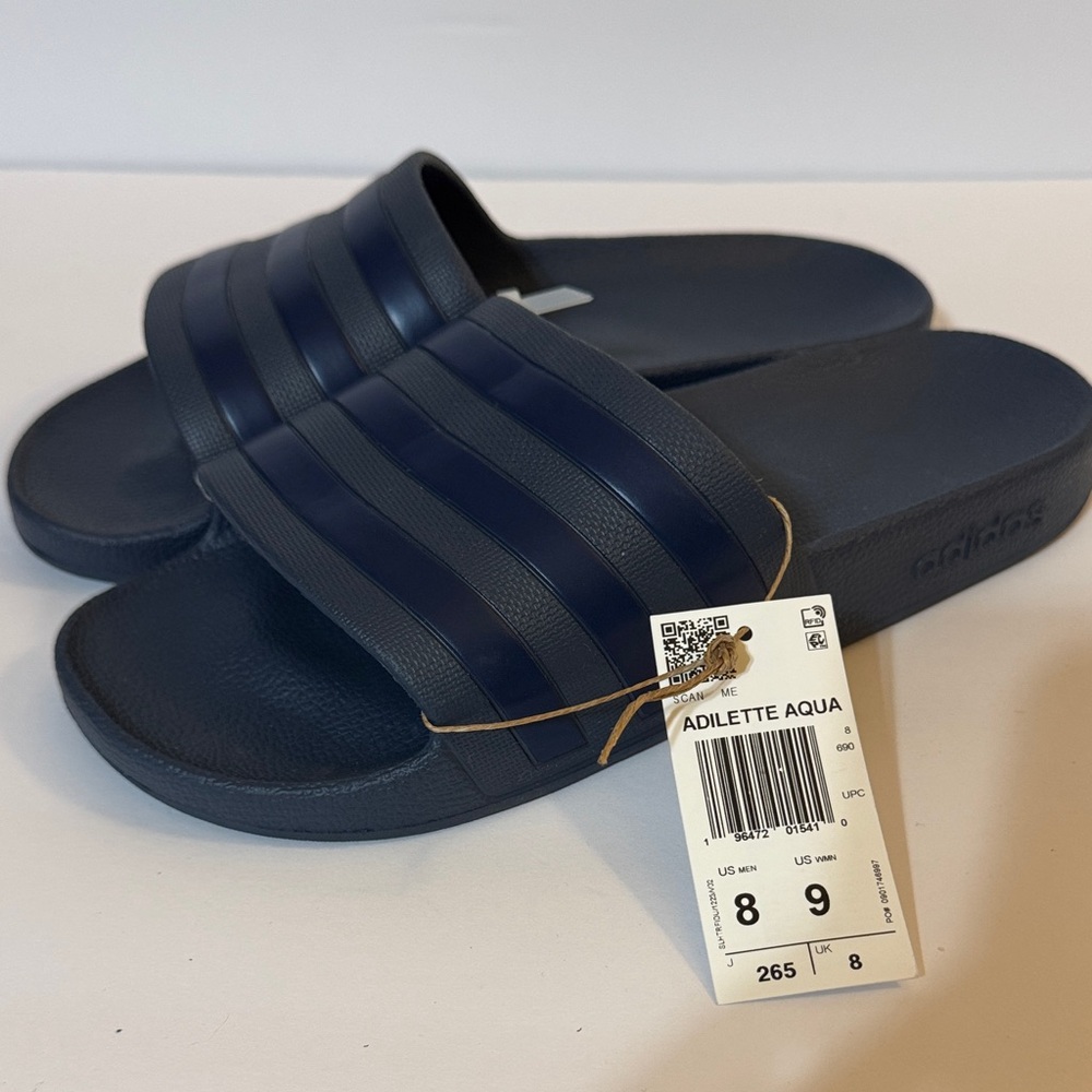 Adidas Dark Blue Adilette Slides